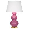 Настольная лампа Robert Abbey Triple Gourd 20" Table Lamp Pink/Antique Brass