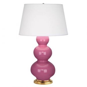 Настольная лампа Robert Abbey Triple Gourd 20" Table Lamp Pink/Antique Brass