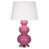 Настольная лампа Robert Abbey Triple Gourd 20" Table Lamp Pink/Antique Silver