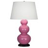 Настольная лампа Robert Abbey Triple Gourd 20" Table Lamp Pink/Bronze