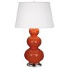 Настольная лампа Robert Abbey Triple Gourd 20" Table Lamp Pumpkin/Antique Silver