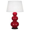 Настольная лампа Robert Abbey Triple Gourd 20" Table Lamp Ruby Red/Bronze
