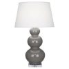 Настольная лампа Robert Abbey Triple Gourd 20" Table Lamp Smokey Taupe/Lucite