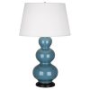 Настольная лампа Robert Abbey Triple Gourd 20" Table Lamp Steel Blue/Bronze