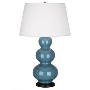 Настольная лампа Robert Abbey Triple Gourd 20" Table Lamp Steel Blue/Bronze