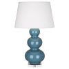 Настольная лампа Robert Abbey Triple Gourd 20" Table Lamp Steel Blue/Lucite
