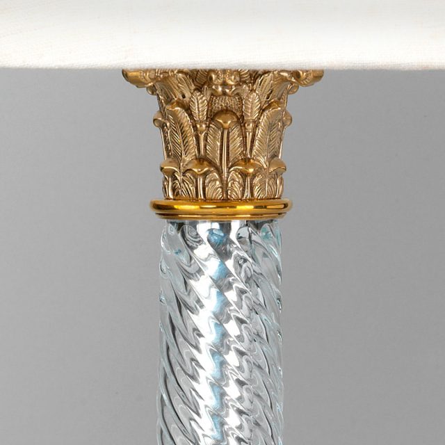 Настольная лампа VAUGHAN Twisted Glass Column