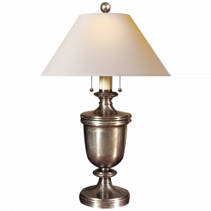 Настольная лампа Visual Comfort Classical Urn Form Medium Table Lamp Nickel/White