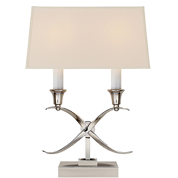 Настольная лампа Visual Comfort Cross Bouillotte Table Lamp Polished Nickel