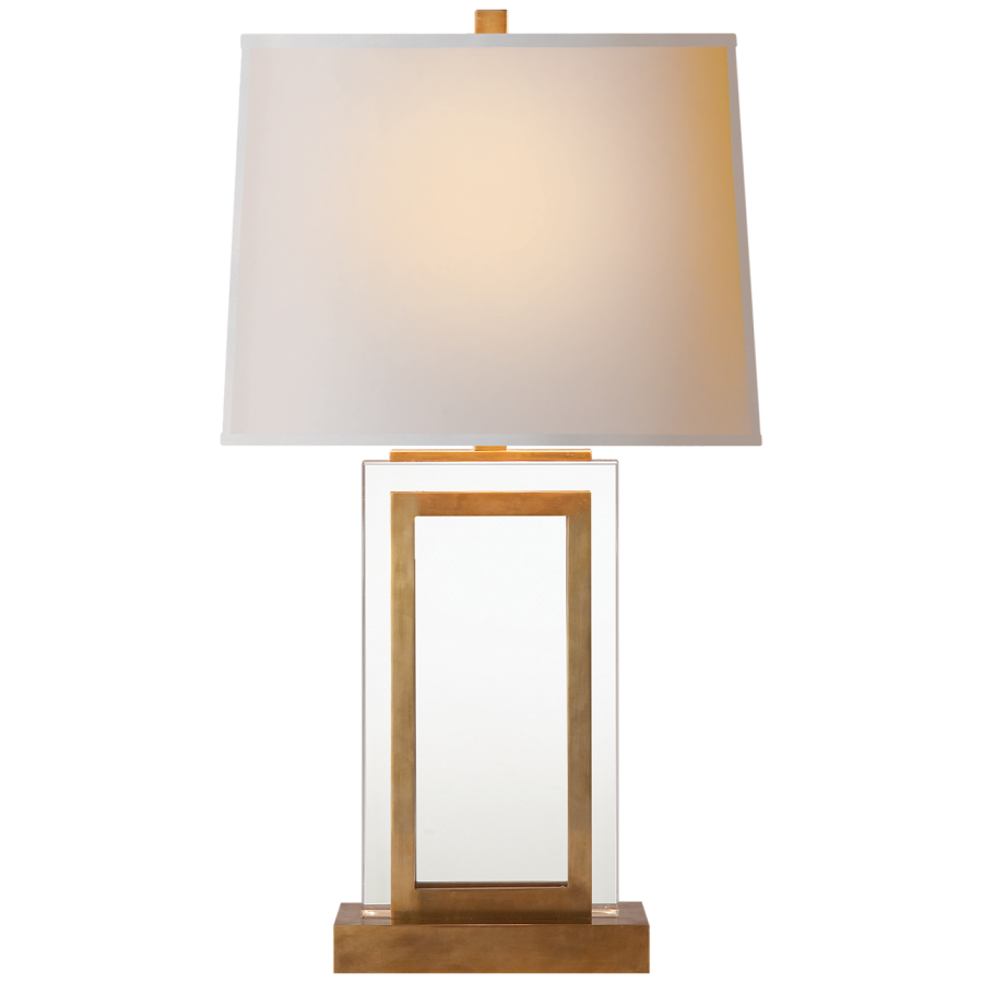 Настольная лампа Visual Comfort Crystal Panel Table Lamp Antique Brass