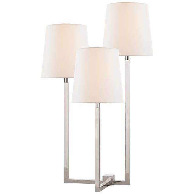 Настольная лампа Visual Comfort Margot Medium Triple Arm Table Lamp Polished Nickel