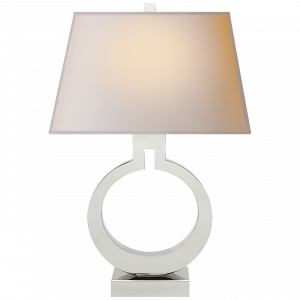 Настольная лампа Visual Comfort Ring Form Small Table Lamp Polished Nickel