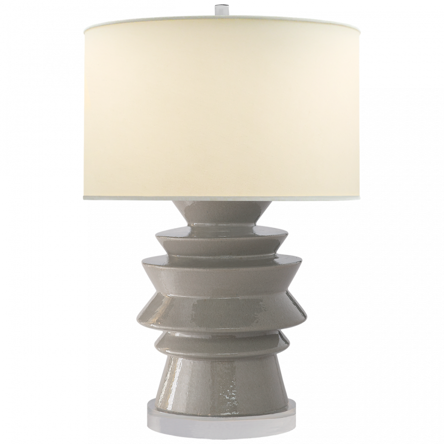 Настольная лампа Visual Comfort Stacked Disk Table Lamp Shellish Grey