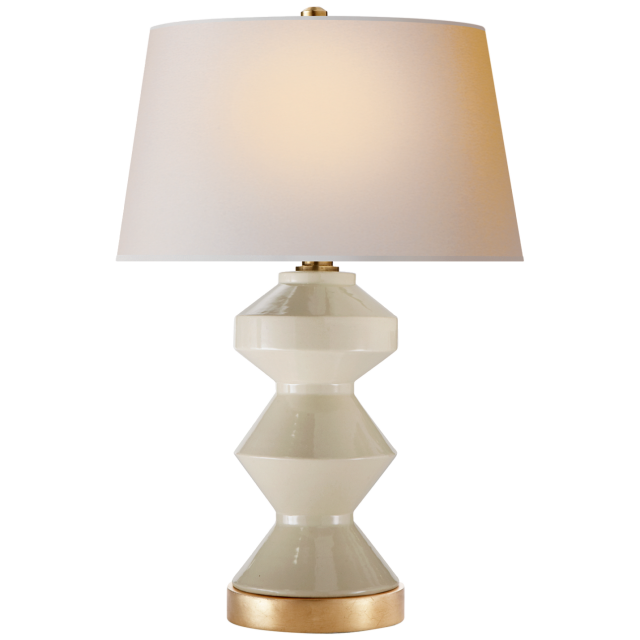 Настольная лампа Visual Comfort Weller Zig-Zag Table Lamp Iced Coconut