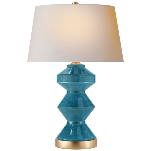 Настольная лампа Visual Comfort Weller Zig-Zag Table Lamp Oslo Blue