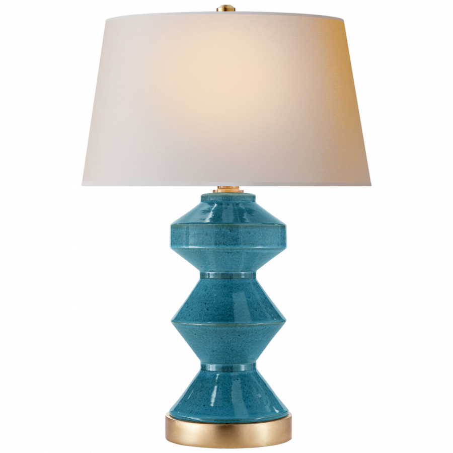 Настольная лампа Visual Comfort Weller Zig-Zag Table Lamp Oslo Blue