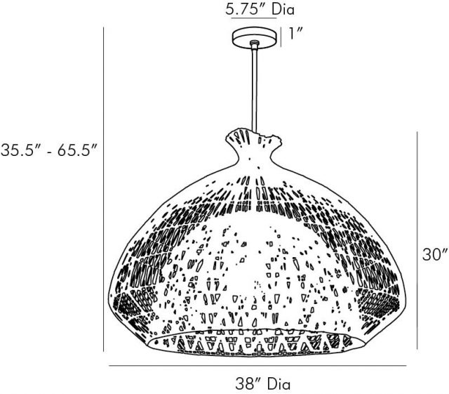 Подвесная люстра ARTERIORS RIMINI PENDANT 45065