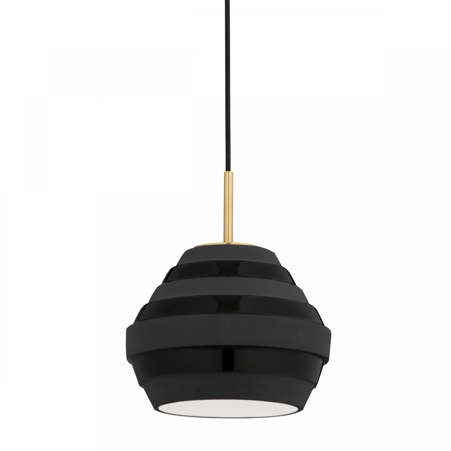 Подвесная люстра Hudson Valley Lighting Calverton 1383-AGB/BK