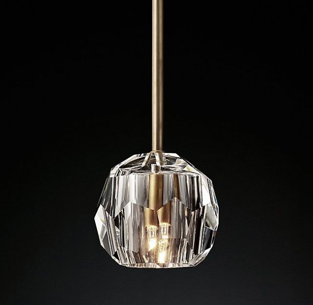 Подвесная люстра Restoration Hardware BOULE DE CRISTAL SINGLE ROD 68450825