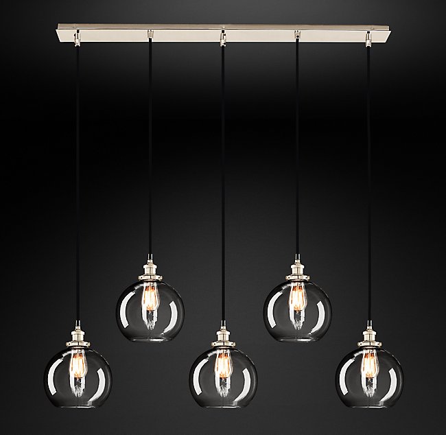 Подвесная люстра Restoration Hardware CLEAR GLASS CAFÉ RECT 20TH C. 68070669