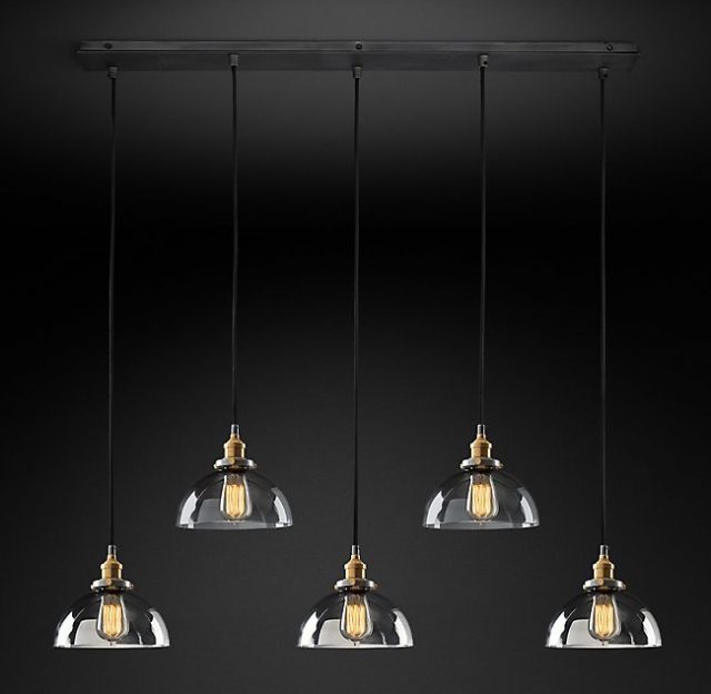 Подвесная люстра Restoration Hardware CLEAR GLASS DOME RECT 20TH C. 68070633