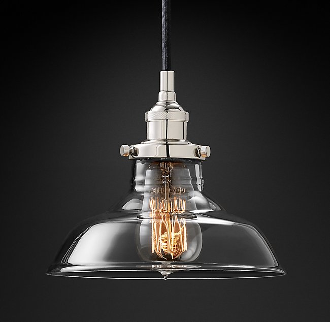 Подвесная люстра Restoration Hardware FACT FILAMENT CLEAR GLASS BARN 20TH C. 68090982
