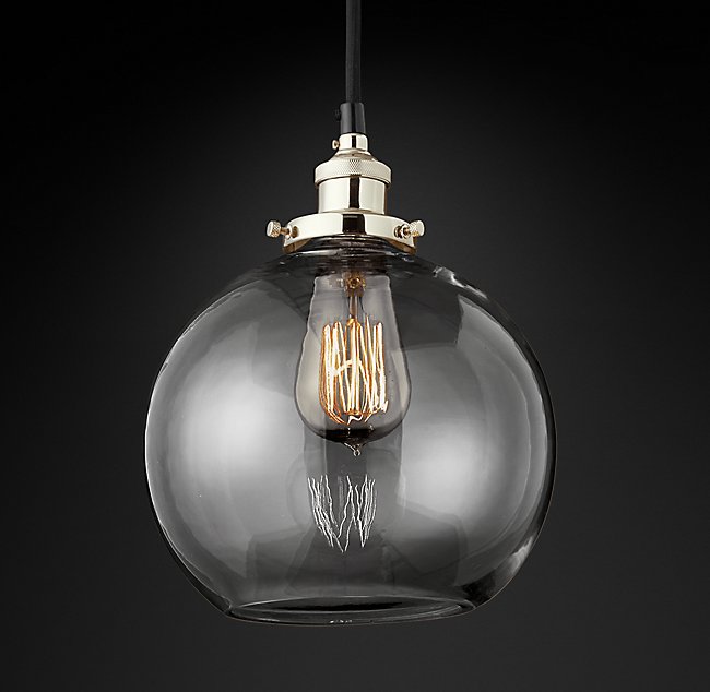 Подвесная люстра Restoration Hardware FACT FILAMENT CLEAR GLASS CAFÉ 20TH C. 68060654