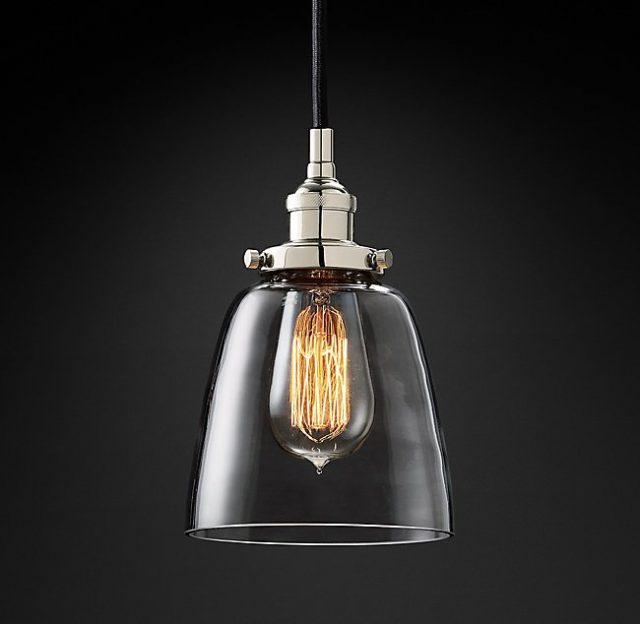 Подвесная люстра Restoration Hardware FACT FILAMENT CLEAR GLASS CLOCHE 20TH C. 68090993