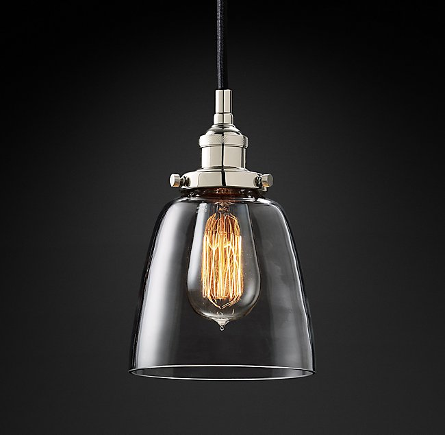 Подвесная люстра Restoration Hardware FACT FILAMENT CLEAR GLASS CLOCHE 20TH C. 68090993