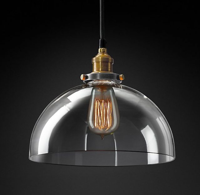 Подвесная люстра Restoration Hardware FACT FILAMENT CLEAR GLASS DOME 20TH C. 68060660