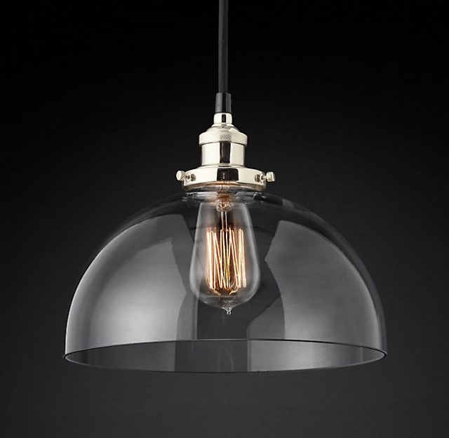 Подвесная люстра Restoration Hardware FACT FILAMENT CLEAR GLASS DOME 20TH C. 68060660