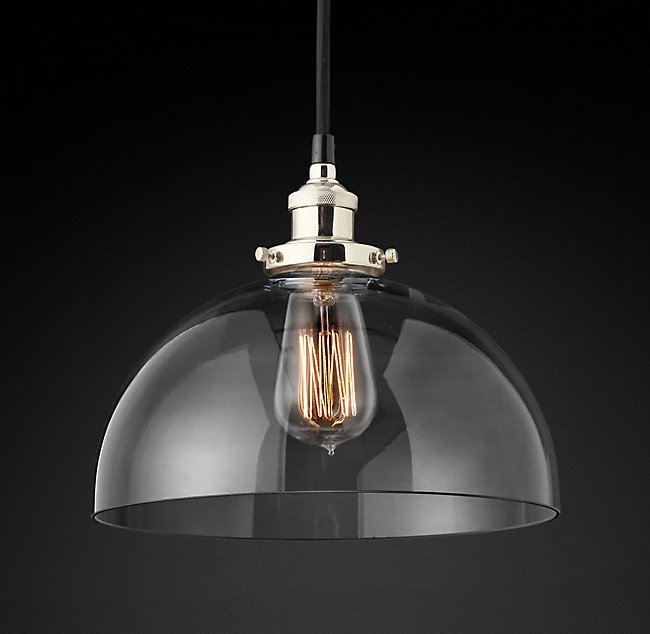 Подвесная люстра Restoration Hardware FACT FILAMENT CLEAR GLASS DOME 20TH C. 68060660