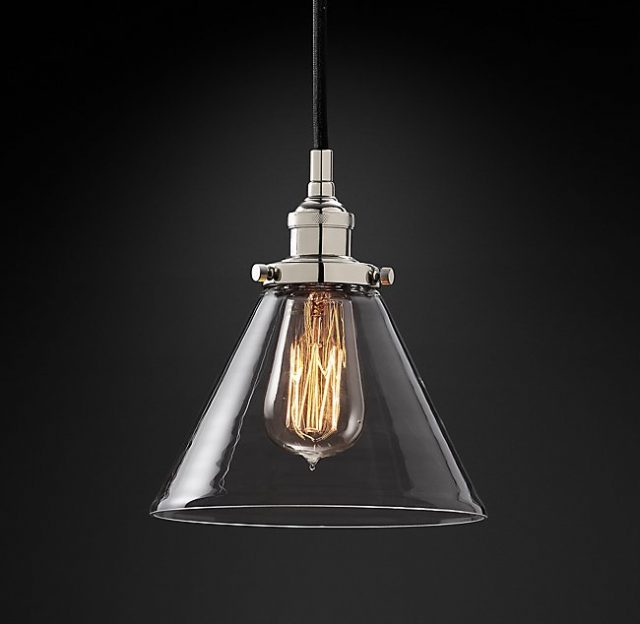 Подвесная люстра Restoration Hardware FACT FILAMENT CLEAR GLASS FUNNEL 20TH C. 68090988