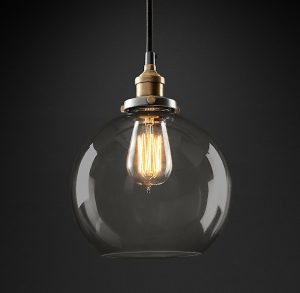 Подвесная люстра Restoration Hardware FACT FILAMENT SMOKE GLASS CAFÉ 20TH C. 68060654