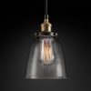 Подвесная люстра Restoration Hardware FACT FILAMENT SMOKE GLASS CLOCHE 20TH C. 68060383