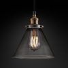 Подвесная люстра Restoration Hardware FACT FILAMENT SMOKE GLASS FUNNEL 20TH C. 68060384