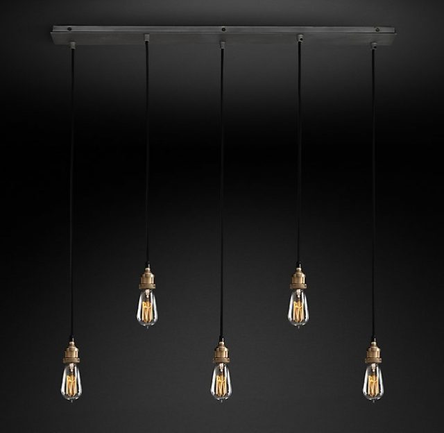 Подвесная люстра Restoration Hardware FACTORY FILAMENT BARE BULB RECT 20TH C. 68060853