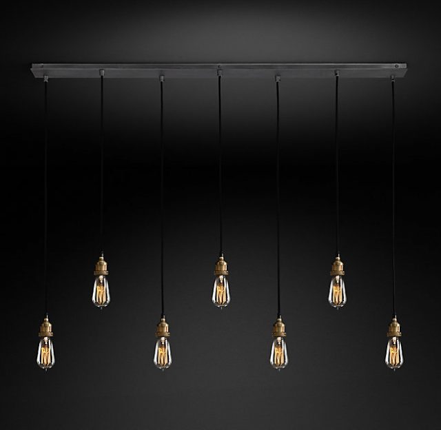 Подвесная люстра Restoration Hardware FACTORY FILAMENT BARE BULB RECT 20TH C. 68060853