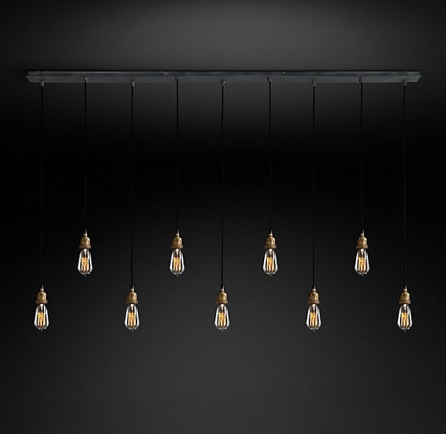 Подвесная люстра Restoration Hardware FACTORY FILAMENT BARE BULB RECT 20TH C. 68060853