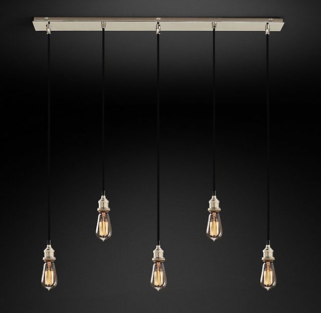 Подвесная люстра Restoration Hardware FACTORY FILAMENT BARE BULB RECT 20TH C. 68060853