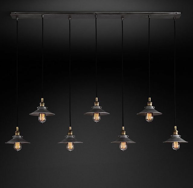 Подвесная люстра Restoration Hardware FACTORY FILAMENT METAL RECT 20TH C. 68070631