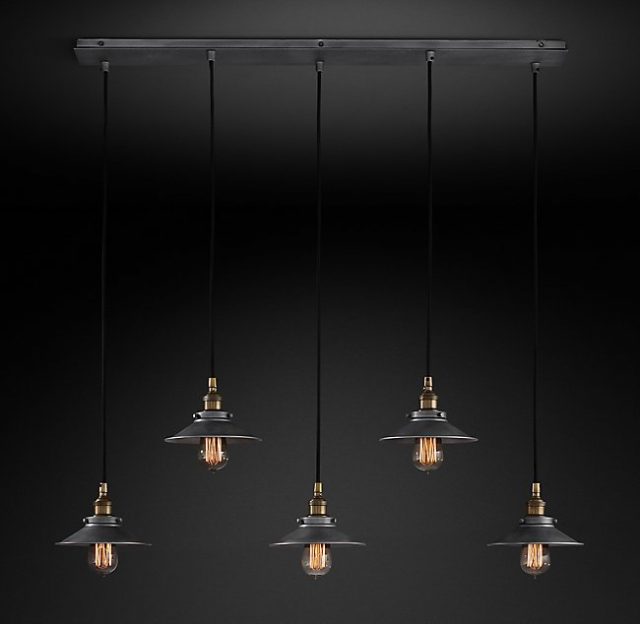 Подвесная люстра Restoration Hardware FACTORY FILAMENT METAL RECT 20TH C. 68070631