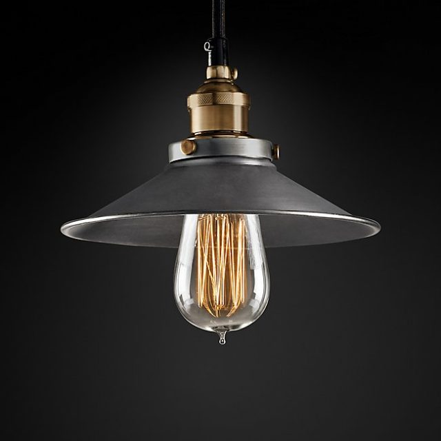 Подвесная люстра Restoration Hardware FACTORY FILAMENT METAL SINGLE 20TH C. 68060271