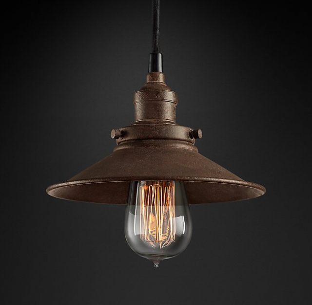 Подвесная люстра Restoration Hardware FACTORY FILAMENT METAL SINGLE 20TH C. 68060271