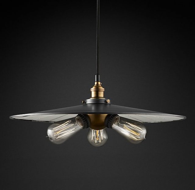 Подвесная люстра Restoration Hardware FACTORY FILAMENT REFL TRIPLE 20TH C. 68060466