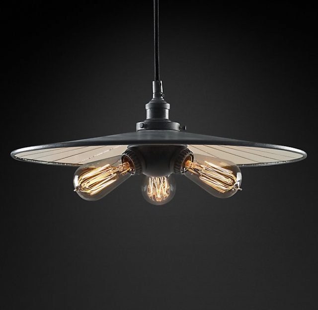 Подвесная люстра Restoration Hardware FACTORY FILAMENT REFL TRIPLE 20TH C. 68060466