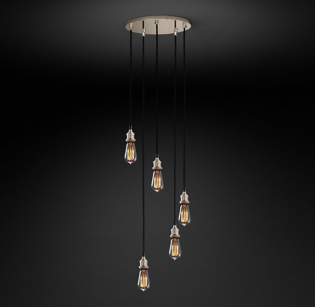 Подвесная люстра Restoration Hardware FILAMENT BARE BULB ROUND 20TH C. 68060859