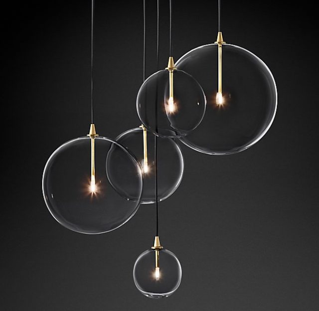 Подвесная люстра Restoration Hardware GLASS GLOBE MOBILE CLUSTER 68090620