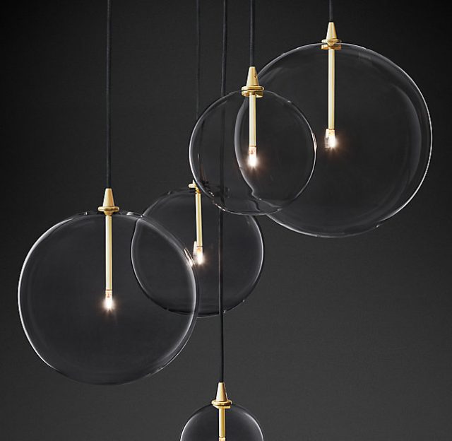 Подвесная люстра Restoration Hardware GLASS GLOBE MOBILE CLUSTER 68090620