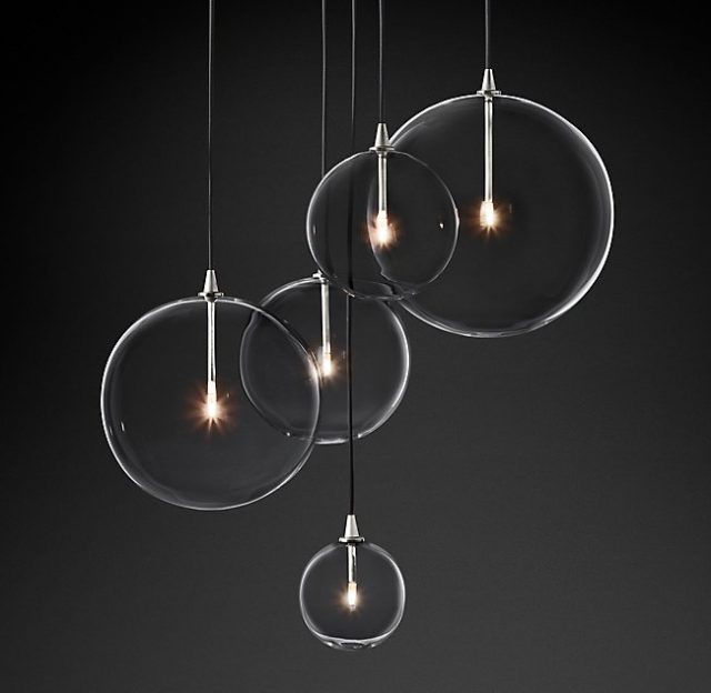Подвесная люстра Restoration Hardware GLASS GLOBE MOBILE CLUSTER 68090620